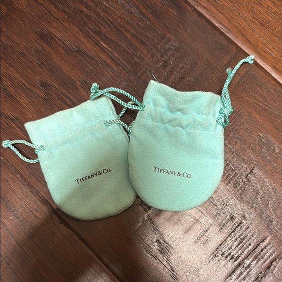 Tiffany & Co. Aqua Drawstring Two Pouches - Picture 1 of 2